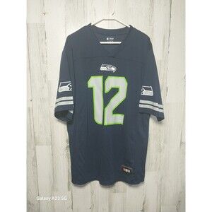 NFL Team Apparel Mens Seattle Seahawks #12 Fan Football Jersey Size Large